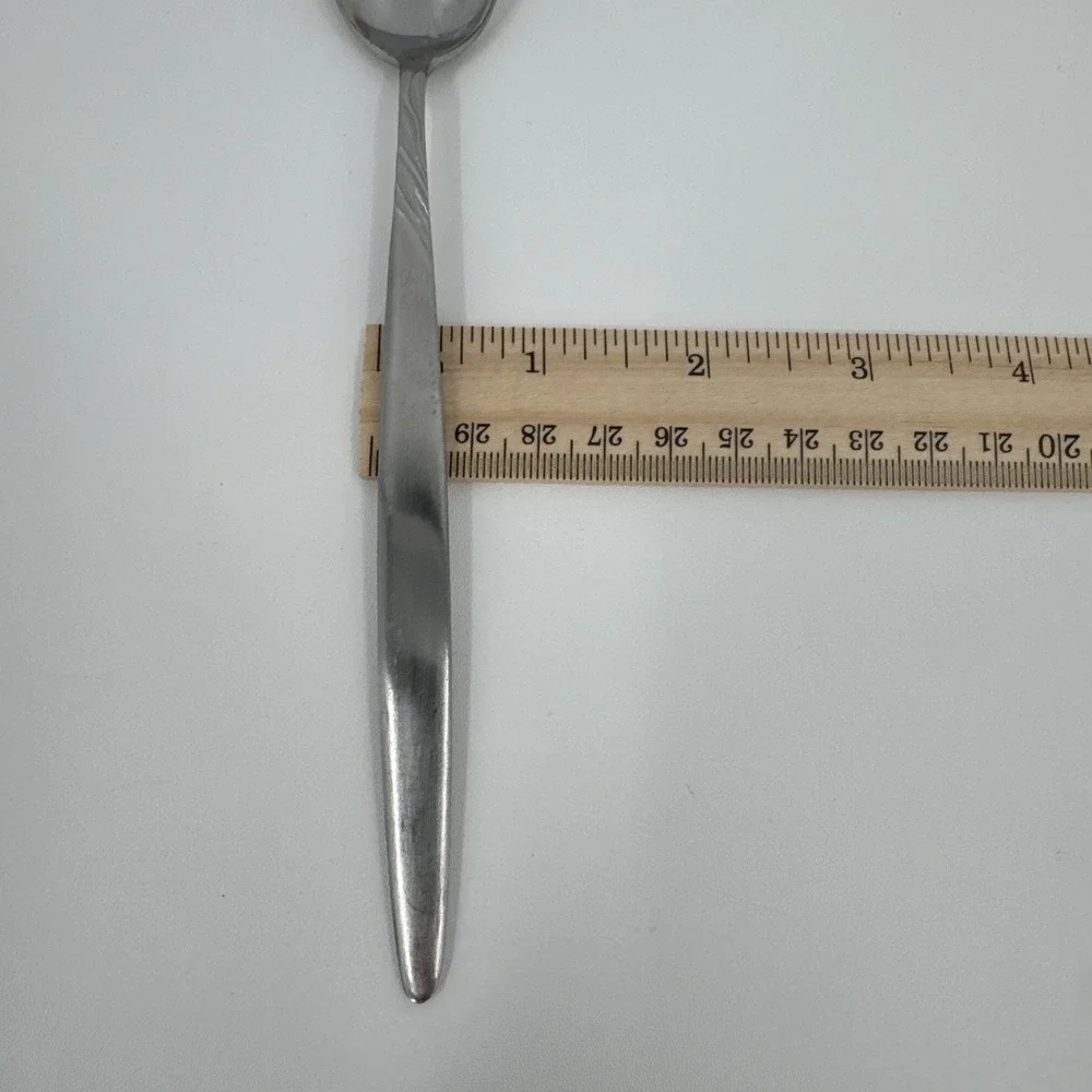 Vintage Stainless Steel Japan Leaf Pattern Iced Teaspoon. 7 1/2